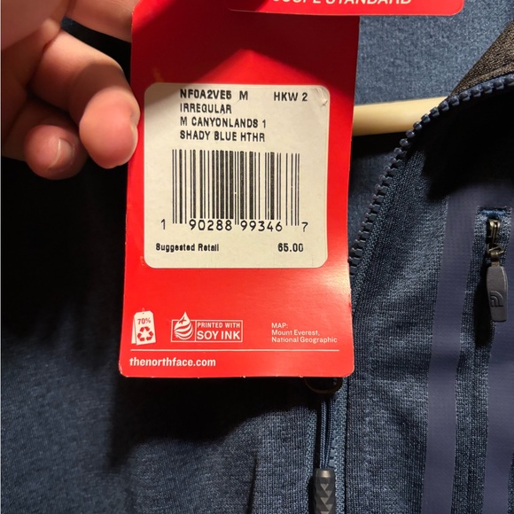 The North Face Men's Canyonlands half zip jacket/sweater, size Medium - Picture 6 of 6